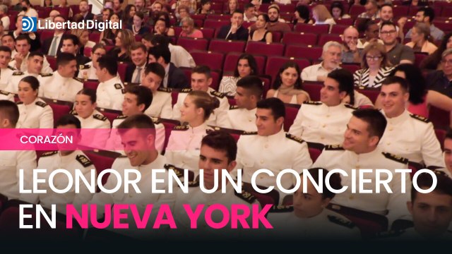 Leonor asiste en Nueva York a un concierto del Teatro Real junto a la tripulación del Elcano