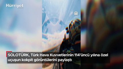 SOLOTÜRK, Türk Hava Kuvvetlerinin 114'üncü yılına özel uçuşun kokpit görüntülerini paylaştı