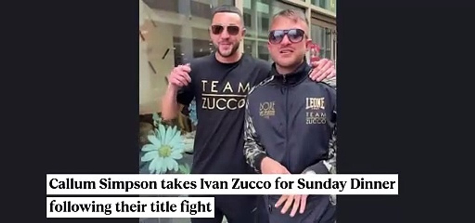 Callum Simpson: Yorkshire boxer takes opponent Ivan Zucco for Roast Dinner after beating him at Oakwell to prove ‘Barnsley is better than Rome’
