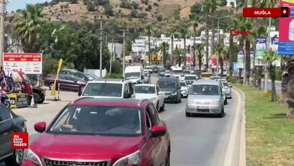Bodrum’da dönüş trafiği: 15 binden fazla araç çıkış yaptı