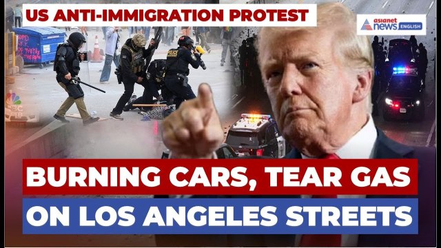 Los Angeles Unrest | Waymo Cars Ablazed Amid Anti-ICE Protests; 30 Arrested