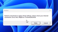 🎮 Fix Roblox “Failed to download or apply critical settings - HttpError: TlsVerificationFail” in Roblox in Windows 11/10/8/7