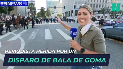 El tenso momento en el que una periodista australiana es herida por un disparo de bala de goma durante las protestas en Los Ángeles