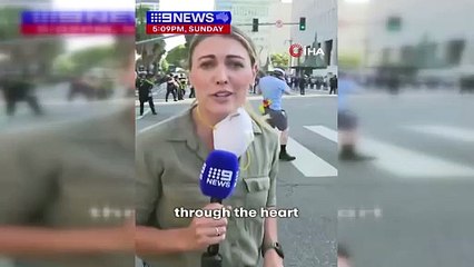 ABD polisi muhabiri plastik mermiyle vurdu