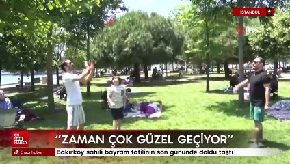 İstanbul Bakırköy sahili bayram tatilinin son gününde doldu taştı