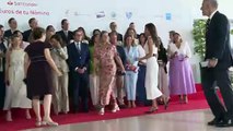 La Reina Letizia impacta con un vestido de estreno blanco