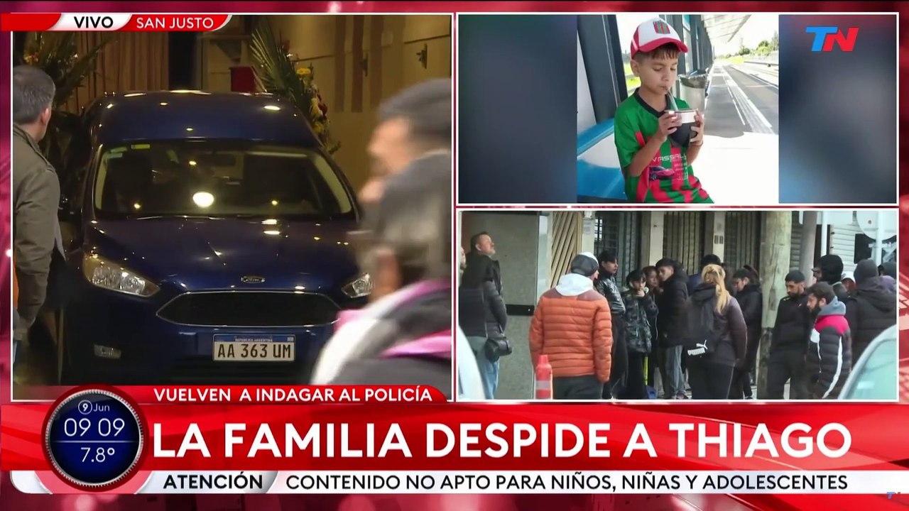 “No es justo": el último adiós a Thiago Correa, el nene de 7 años asesinado por un policía en La Matanza