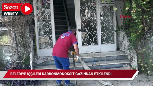Belediye işçileri karbonmonoksit gazından etkilendi