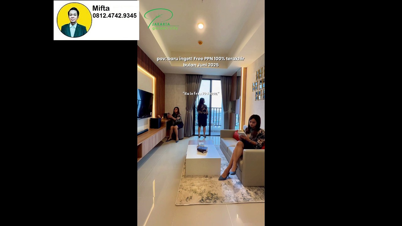 P64. Free PPN 100% berakhir 30 Juni 2025 lho... ☝️ Cleon Park Apartment Jakarta Garden City