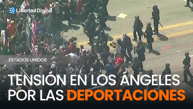 Miles protestan en Los Ángeles contra las redadas migratorias y el despliegue de la Guardia Nacional