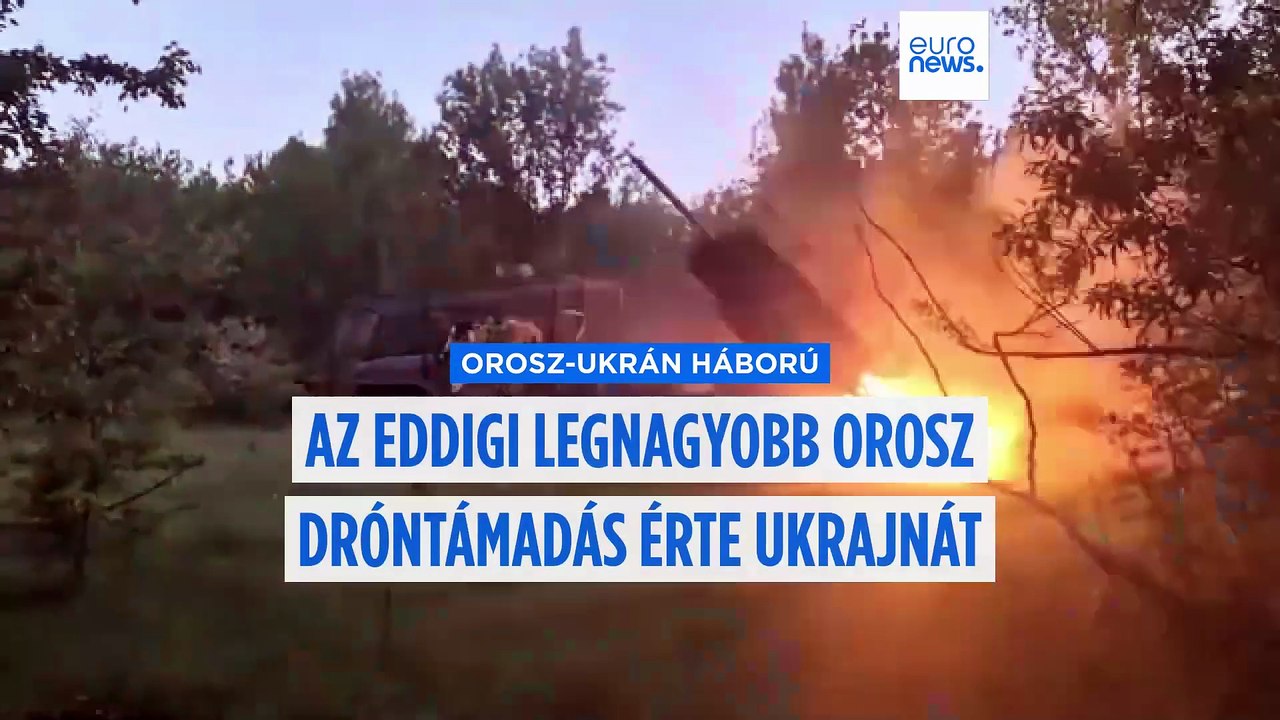 A háború kezdete óta az eddigi legnagyobb orosz dróntámadás érte Ukrajnát