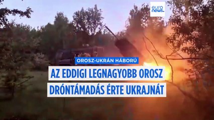 A háború kezdete óta az eddigi legnagyobb orosz dróntámadás érte Ukrajnát