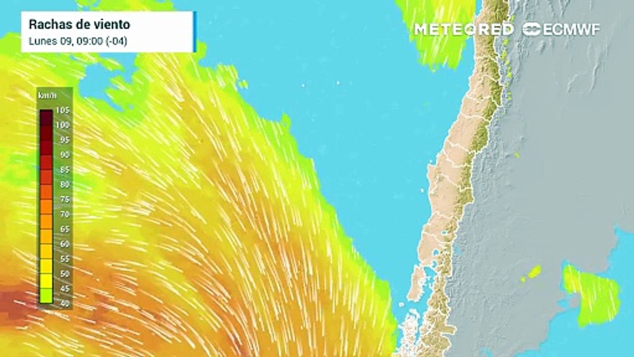 Jueves 12 de junio con viento de 100 km/h en regiones de O´Higgins, Maule y Ñuble