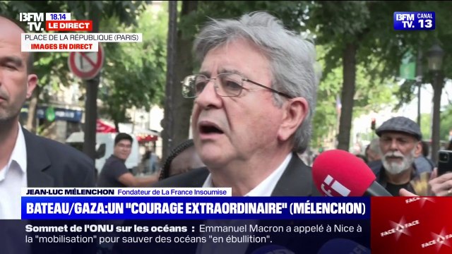 Bateau pour Gaza intercepté: Il faut que M. Netanyahu relâche immédiatement les 12 personnes , exhorte Jean-Luc Mélenchon