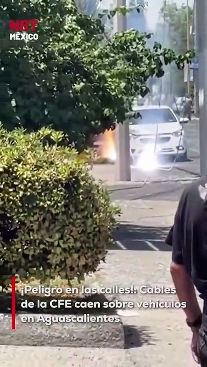 Se reporta la caída de cables de alta tensión sobre varios vehículos estacionados. Autoridades ya trabajan en el lugar para asegurar la zona. No se han confirmado personas lesionadas.