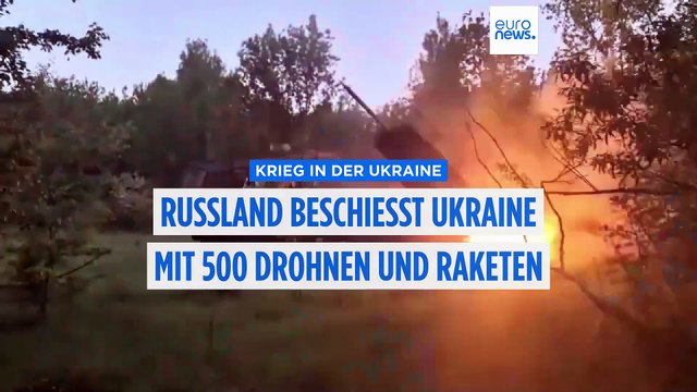 Größter Angriff seit Kriegsbeginn: Russland feuert 500 Drohnen auf die Ukraine ab