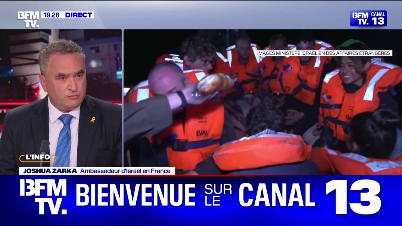 Bateau pour Gaza intercepté: l'ambassadeur d'Israël en France Joshua Zarka assure que les 12 militants "sont déjà au port d'Ashdod"