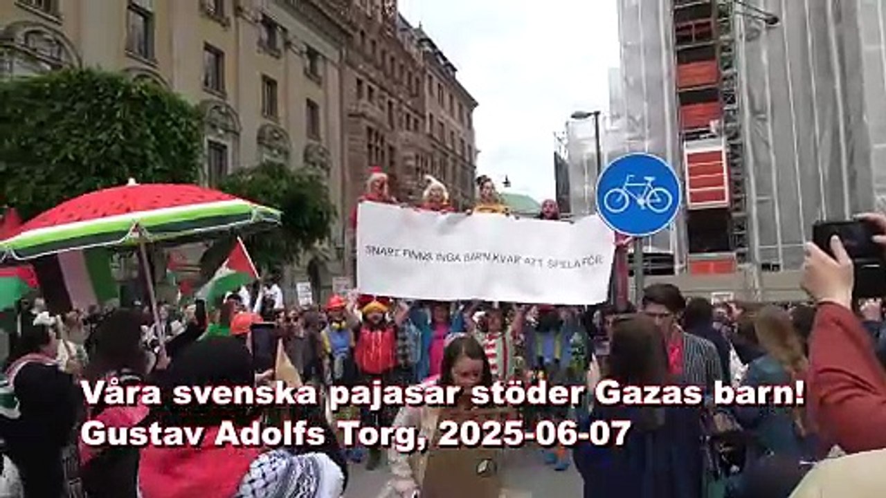 Våra svenska pajaser stöder Gazas barn