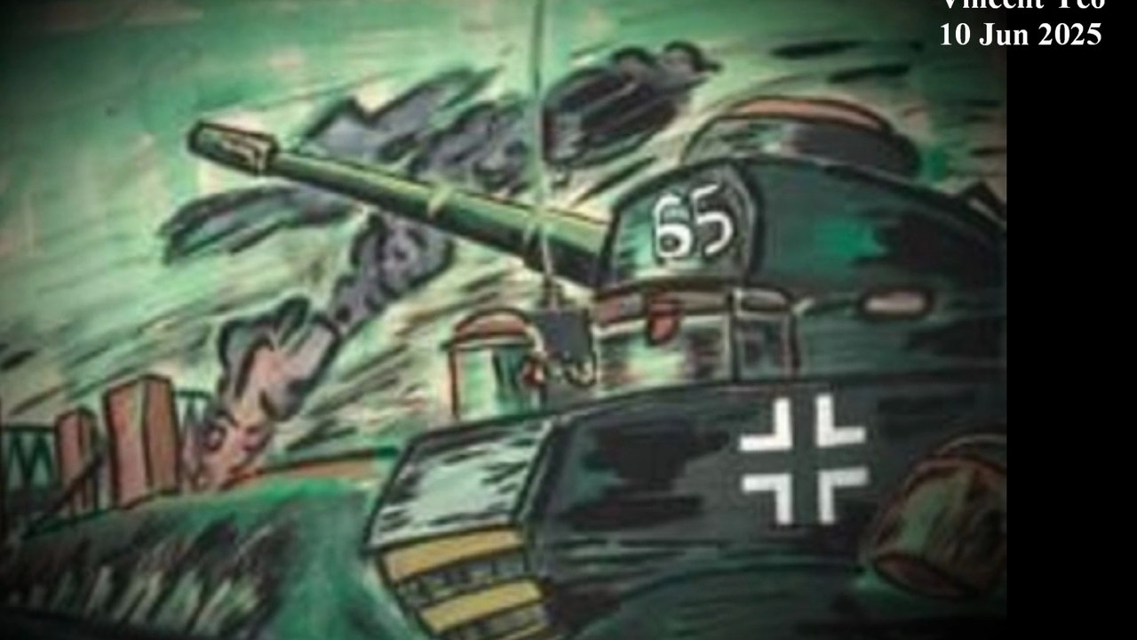 Ink and Watercolor Images: British 8th Army vs Afrika Korps