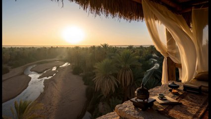 10-Min Morning Boost| Desert Wind + Guzheng Drums for Focus