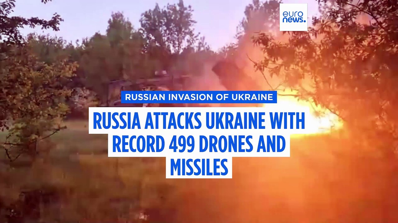Russia attacks Ukraine with nearly 500 drones and missiles in latest record strike