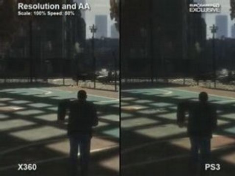 Xbox 360 VS PS3 : Grand Theft Auto IV (GTA 4) - Aliasing