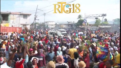 Gro mouvman pwotestasyon devan sou komisarya Gérald Bataille la.