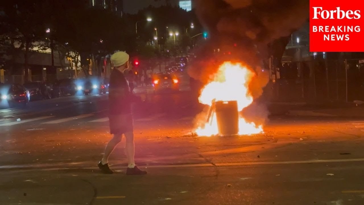 Protesters Clash With Police In Los Angeles, California Over ICE Raids