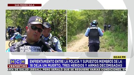 Enfrentamiento entre la Policía Nacional y supuestos miembros de la 18 deja un muerto, heridos, armas decomisadas y más