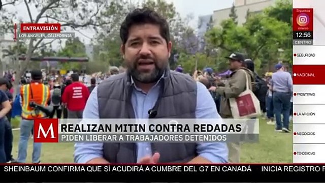 Realizan mitin contra redadas migratorias en Los Ángeles; exigen liberación de detenidos