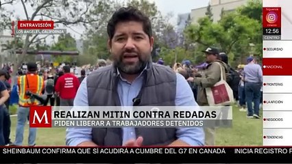 Realizan mitin contra redadas migratorias en Los Ángeles; exigen liberación de detenidos