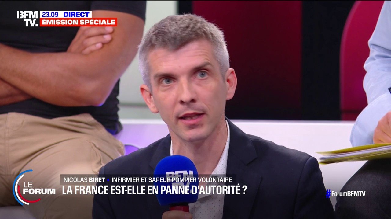 Panne d'autorité en France? "L'autorité n'est pas qu'un moyen de répréhension mais un moyen d'intégration", estime Nicolas Biret (infirmier)
