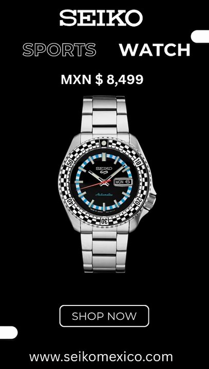 Seiko SRPK67 – Estilo Atrevido en Azul | Seiko 5 Sports México
