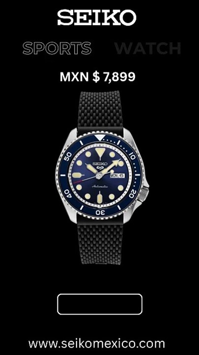 Seiko SRPD93 – Poder Marino en Azul | Seiko 5 Sports México
