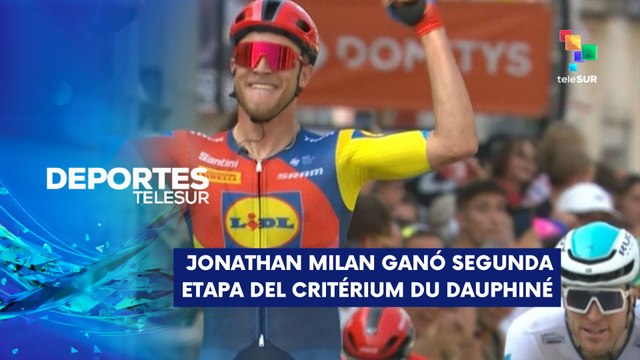 Jonathan Milan impuso su potencia en 2ª etapa Critérium du Dauphiné DEPORTES TELESUR 09-06-2025
