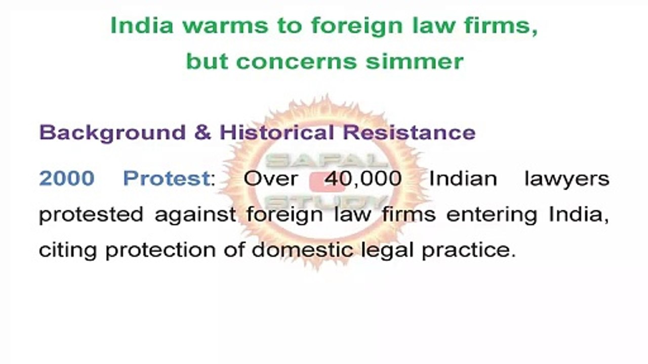 Polity and Governance Events - India warms to Foreign Law Firms but Concerns Simmer - June 2025 Current Affairs