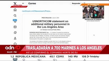🚨¡Última Hora! Trasladaran a 700 marines a a Los Angeles tras las protestas por las redadas