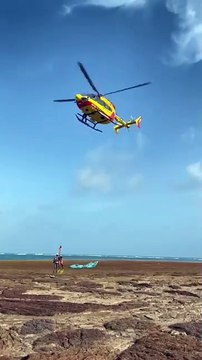 [GUADELOUPE] Une kitesurfeuse hélitreuillé d'urgence à Sainte Anne
