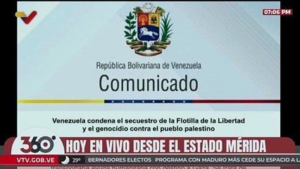 Comunicado | Venezuela condena secuestro del buque Madleen que transportaba ayuda humanitaria a Gaza
