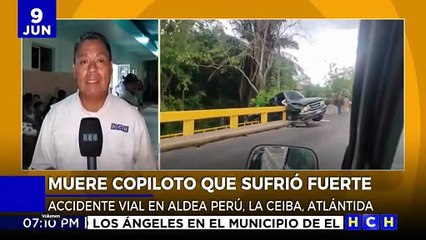 Joven pierde la vida tras impactar brutalmente contra puente de la aldea Perú, La Ceiba