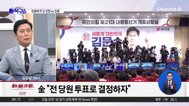 김용태 두고 친한 “믿어보자” vs 친윤 “물러나야”