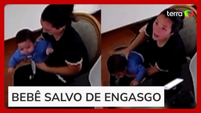 Influenciadora salva filho de 8 meses com manobra de desengasgo