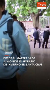 Desde el martes 10 de junio rige el horario de invierno en Santa Cruz