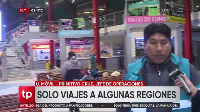 La Paz: Buses con destino a Santa Cruz llegan en 40 horas por rutas alternas ante bloqueos, señala la terminal terrestre 