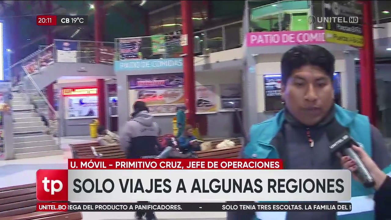La Paz: Buses con destino a Santa Cruz llegan en 40 horas por rutas alternas ante bloqueos, señala la terminal terrestre 
