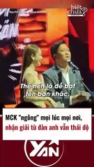 MCK ngông ở mọi lúc mọi nơi, nhận giải từ đàn anh cũng thái độ