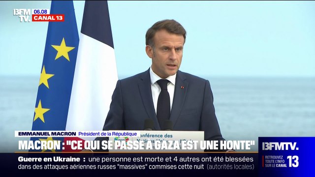 Emmanuel Macron qualifie le blocus humanitaire à Gaza de honte et de scandale