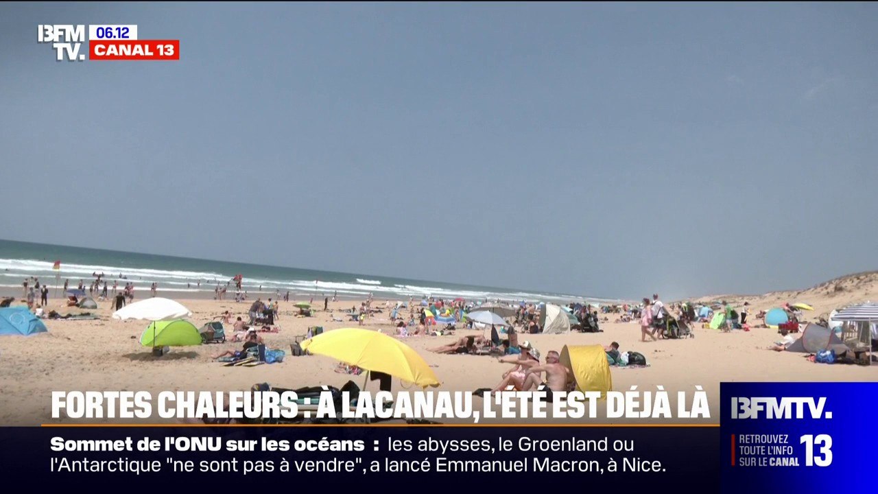 Face aux fortes chaleurs, les vacanciers se sont rués vers les plages de Lacanau pour le week-end prolongé de la Pentecôte