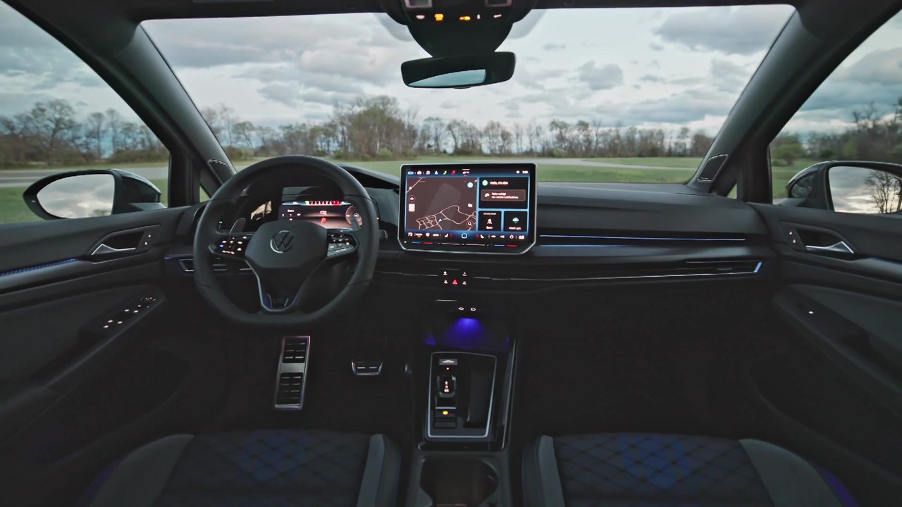 2025 Volkswagen Golf R Black Edition Interior Design in Mythos Black Metallic