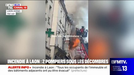 Deux pompiers portés disparus après un incendie dans un immeuble à Laon, dans l'Aisne